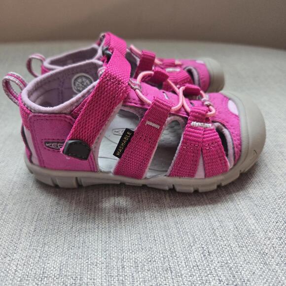 Keen Toddler Seacamp II CNC Very Berry / Dawn Pink Sandals Size 7 - Picture 4 of 7